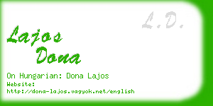 lajos dona business card